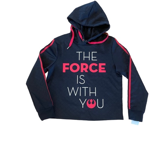 NWT‎ Disney Parks STAR WARS " The Force is With You" Black Pullover sz M - Picture 1 of 6